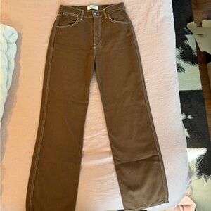 Reformation Brown Straight Leg Women's Jeans